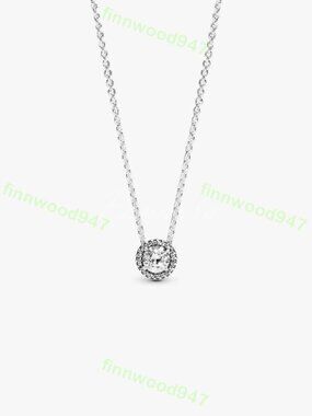 Pandora Round Sparkle Halo Necklace